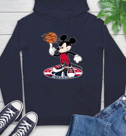 NBA Basketball Washington Wizards Cheerful Mickey Disney Shirt Hoodie 4