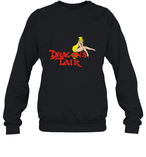 o984 dragons lair daphne baseball shirts sweatshirt 35 front black