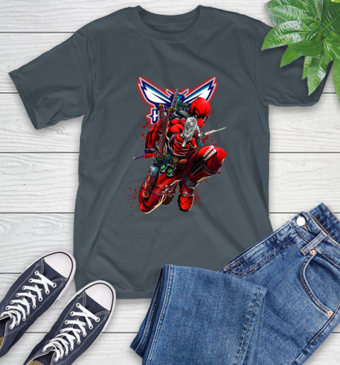 NBA Deadpool Marvel Comics Sports Basketball Charlotte Hornets T-Shirt 9