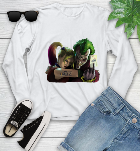 Utah Jazz NBA Basketball Joker Harley Quinn Suicide Squad Youth Long Sleeve