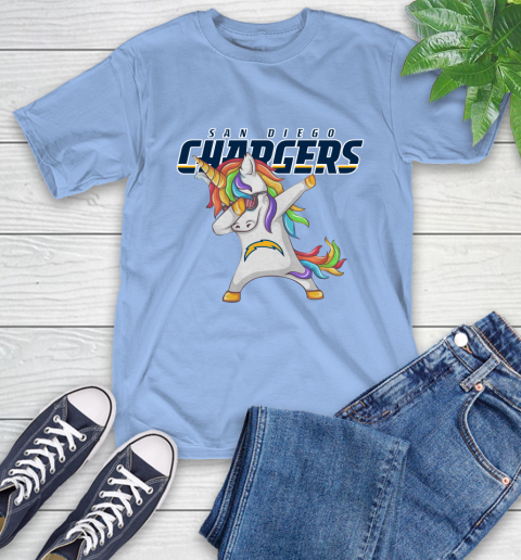 Los Angeles Chargers NFL Football Funny Unicorn Dabbing Sports T-Shirt 11
