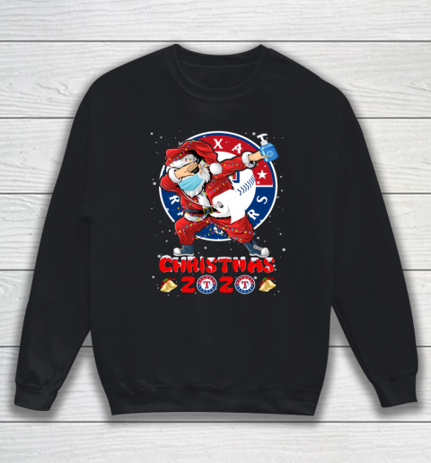 Texas Rangers Funny Santa Claus Dabbing Christmas 2020 MLB Sweatshirt