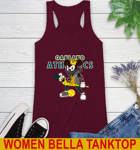 Oakland Athletics MLB Baseball Mickey Peace Sign Sports Racerback Tank 3