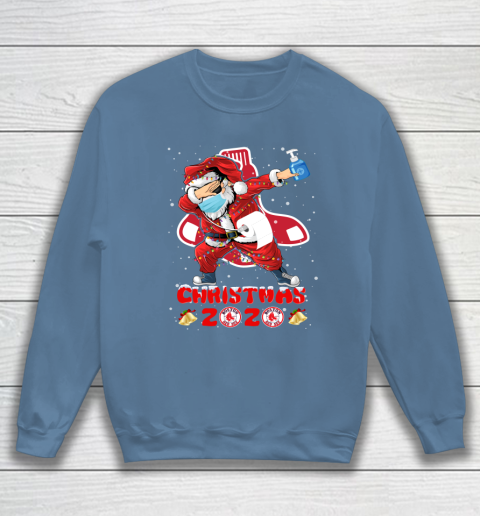 Boston Red Sox Funny Santa Claus Dabbing Christmas 2020 MLB Sweatshirt 6