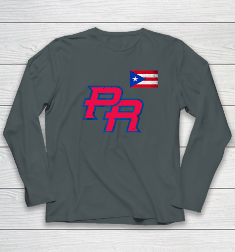 Puerto Rico 2023 Baseball Flag Pride red Boricua Puerto Rico Long Sleeve T-Shirt - Image 4