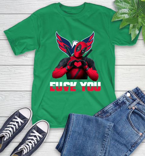 NHL Washington Capitals Deadpool Love You Fuck You Hockey Sports T-Shirt 7