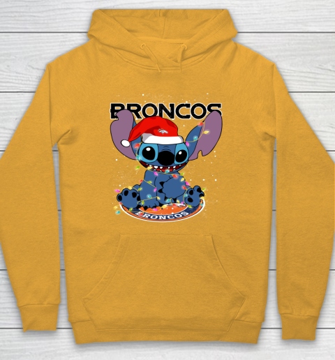 Denver Broncos NFL Football noel stitch Christmas Hoodie 2