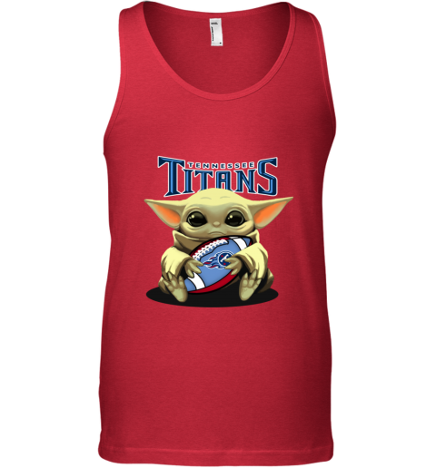 Baby Yoda Loves The Tennessee Titans ppqn baby yoda loves the tennessee titans unisex tank 17 front red