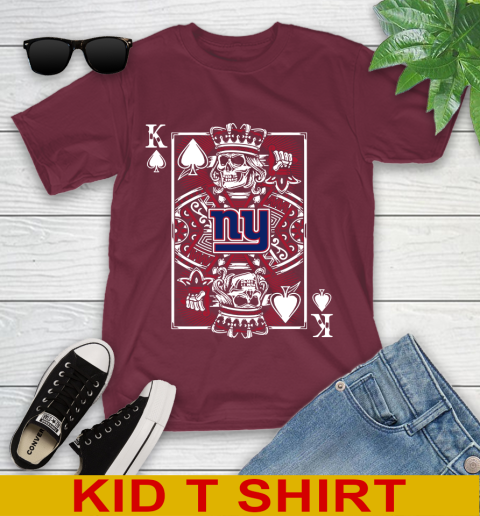 New York Giants NFL Football The King Of Spades Death Cards Shirt Youth T-Shirt 5