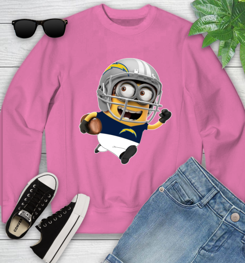 NFL San Diego Chargers Minions Disney Football Sports Youth Sweatshirt 7