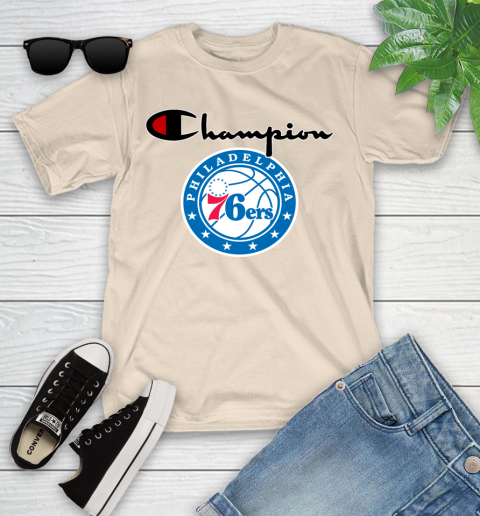 NBA Basketball Philadelphia 76ers Champion Shirt Youth T-Shirt 9