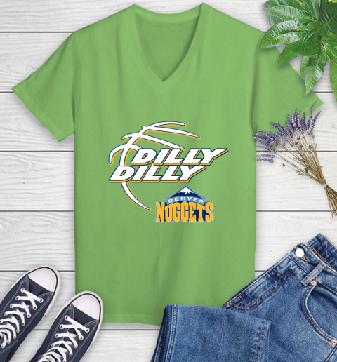 NBA Denver Nuggets Dilly Dilly Basketball Sports Women's V-Neck T-Shirt 11