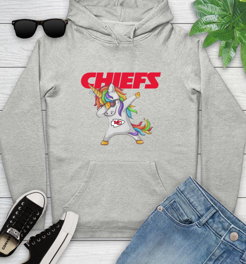 Kansas City Chiefs NFL Football Funny Unicorn Dabbing Sports Youth Hoodie