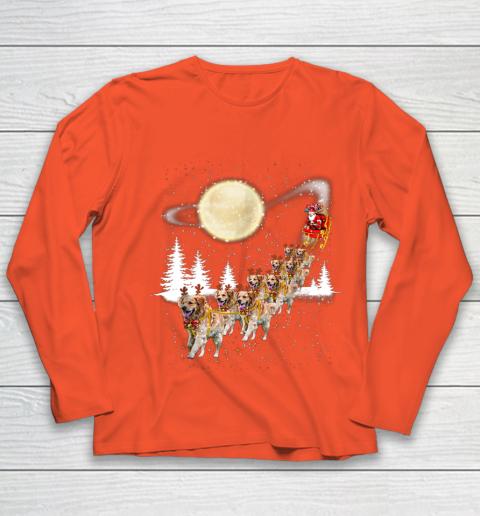 Golden Retriever Reindeer Christmas Youth Long Sleeve 3