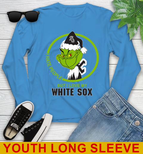 Chicago White Sox MLB Grinch I Hate People But I Love My Favorite Baseball Team 129