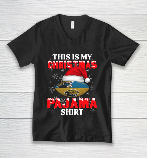 Jacksonville Jaguars This Is My Christmas Pajama Shirt NFL V-Neck T-Shirt