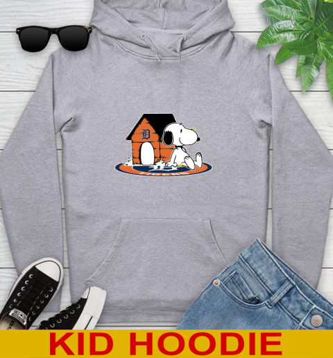 MLB Baseball Detroit Tigers Snoopy The Peanuts Movie Shirt Youth Hoodie 6