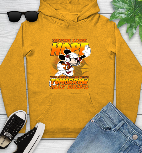 Atlanta Falcons NFL Football Mickey Disney Never Lose Hope (2) Youth Hoodie 2