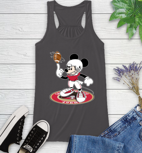 NFL Football San Francisco 49ers Cheerful Mickey Disney Shirt Racerback Tank 12
