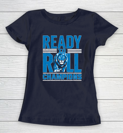 Detroit Ready To Roll Funny Lion Graphic Women's T-Shirt 2