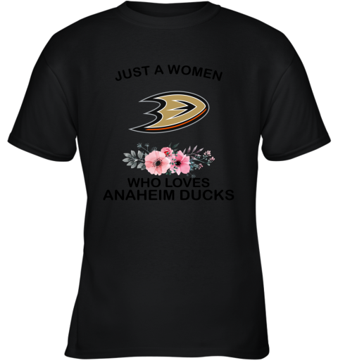 NHL Just A Woman Who Loves Anaheim Ducks Hockey Sports Youth T-Shirt