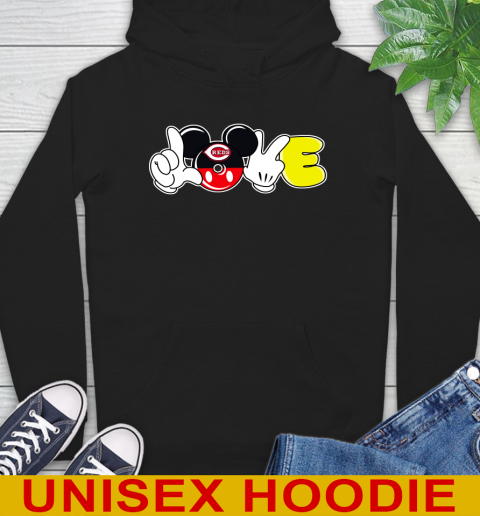 Cincinnati Reds MLB Baseball Love Mickey Disney Sports Hoodie 2