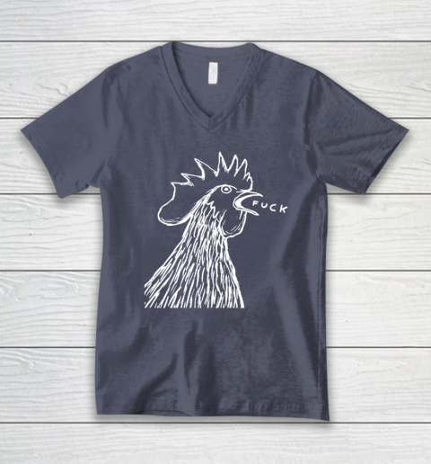 Funny Chicken Rooster Saying FUCK V-Neck T-Shirt 6