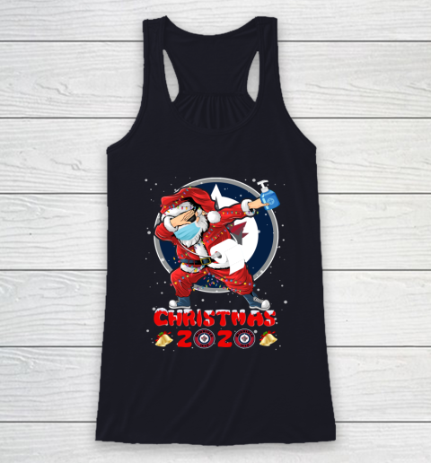 Winnipeg Jets Funny Santa Claus Dabbing Christmas 2020 NHL Racerback Tank 7