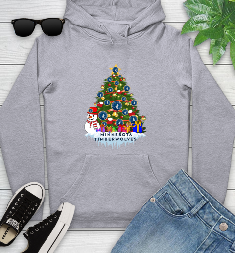 Minnesota Timberwolves Merry Christmas NBA Basketball Sports Youth Hoodie 6
