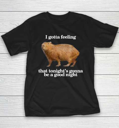 Capybara I Gotta Feeling That Tonight Gonna Be A Good Night Youth T-Shirt