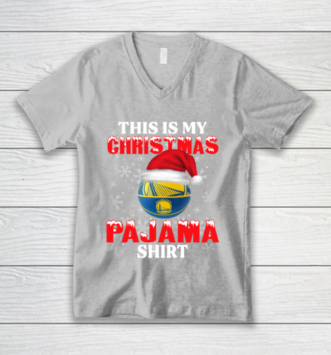 Golden State Warriors This Is My Christmas Pajama Shirt NBA V-Neck T-Shirt 4 Golden State Warriors This Is My Christmas Pajama Shirt NBA V-Neck T-Shirt - Image 4