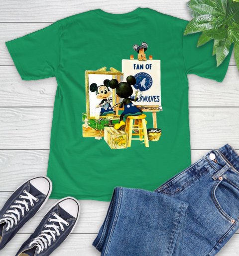 NBA Basketball Minnesota Timberwolves Mickey Drawing Shirt 8