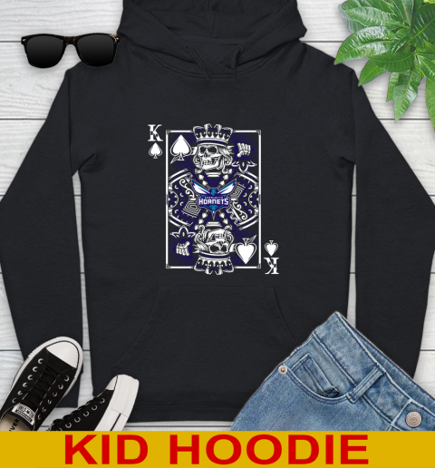 Charlotte Hornets NBA Basketball The King Of Spades Death Cards Shirt Youth Hoodie