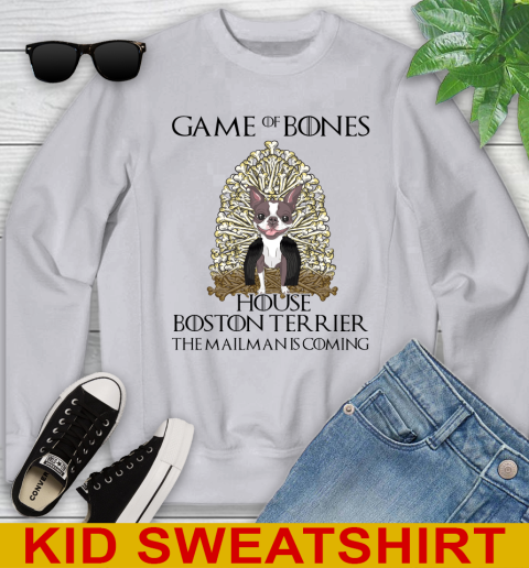 Game of bones house boston terrier dog the mailman is coming tshirt 98