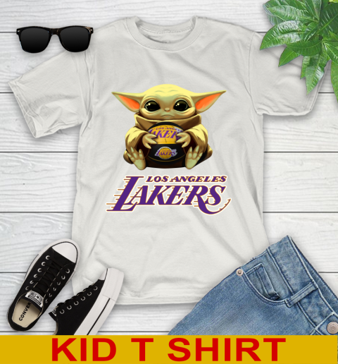 NBA Basketball Los Angeles Lakers Star Wars Baby Yoda Shirt 112
