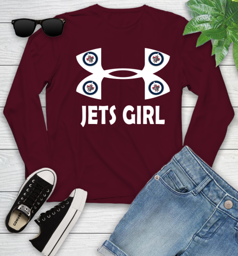 NHL Winnipeg Jets Girl Under Armour Hockey Sports Youth Long Sleeve 6