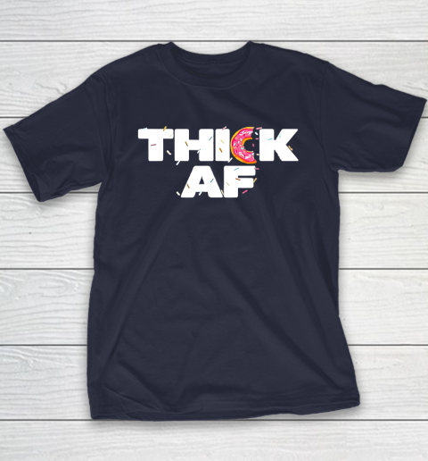 Thick AF Funny Donut Fitness Weightlifting Youth T-Shirt 2