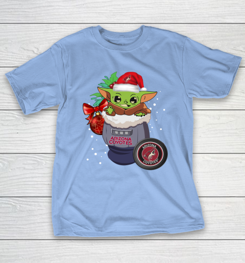 Arizona Coyotes Christmas Baby Yoda Star Wars Funny Happy NHL T-Shirt 11
