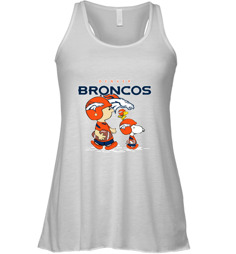 Denver Broncos Let's Play Football Together Snoopy NFL Racerback Tank