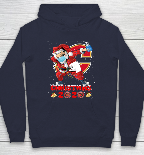 Calgary Flames Funny Santa Claus Dabbing Christmas 2020 NHL Hoodie 2