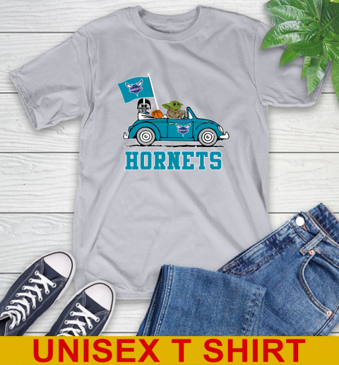 NBA Basketball Charlotte Hornets Darth Vader Baby Yoda Driving Star Wars Shirt T-Shirt 6
