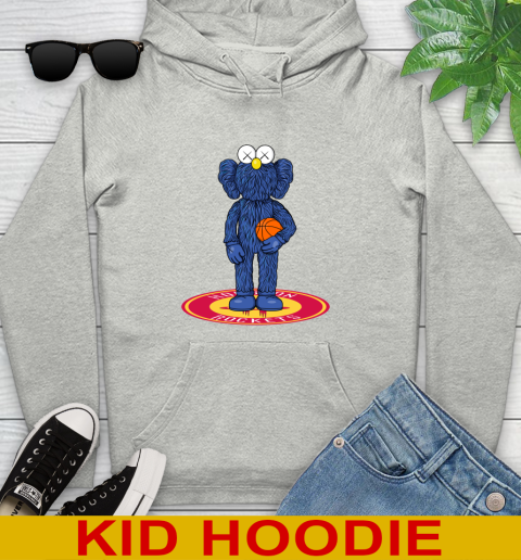 NBA Basketball Houston Rockets Kaws Bff Blue Figure Shirt Youth Hoodie