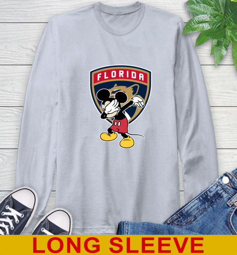 Florida Panthers NHL Hockey Dabbing Mickey Disney Sports Long Sleeve T-Shirt 6