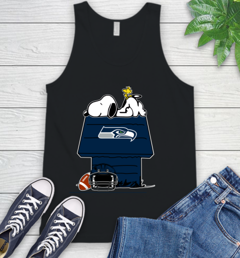 Seattle Seahawks NFL Football Snoopy Woodstock The Peanuts Movie Tank Top 2