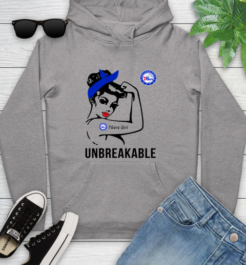NBA Philadelphia 76ers Girl Unbreakable Basketball Sports Youth Hoodie 4