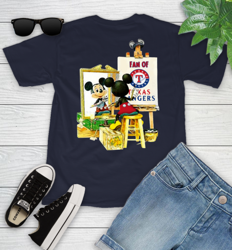 MLB Baseball Texas Rangers Mickey Drawing Shirt 95