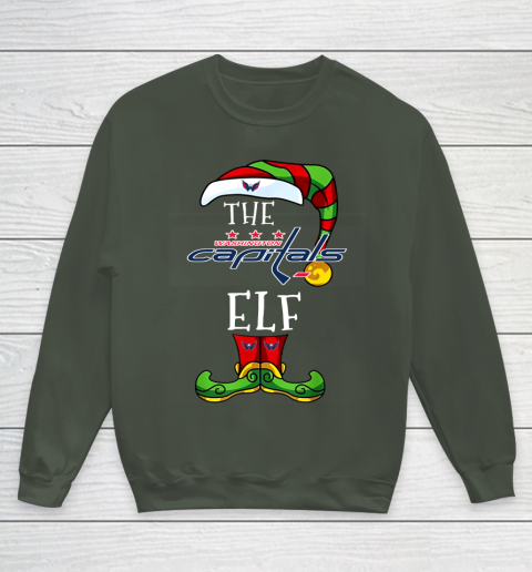 Washington Capitals Christmas ELF Funny NHL Youth Sweatshirt 8