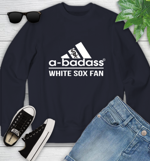 MLB A Badass Chicago White Sox Fan Adidas Baseball Sports Youth Sweatshirt 2