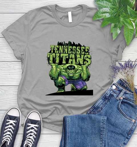Tennessee Titans NFL Football Incredible Hulk Marvel Avengers Sports Women's T-Shirt 10