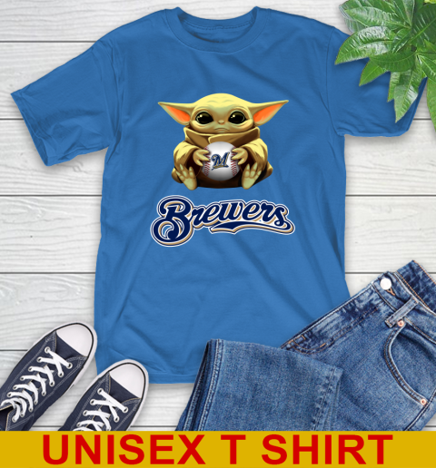 MLB Baseball Milwaukee Brewers Star Wars Baby Yoda Shirt 9